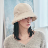 VA Stud Wool Bucket Hat / Cream