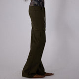 SHEISSHE/PRINTED PATCHWORK FLARED JUMPSUIT