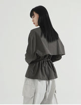 [SET] Bolero Shirt + Strap Sleeveless Top