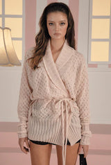 Milky wrap cardigan - pink    