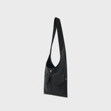 レザー2ポケットフラットバッグセット (Black)