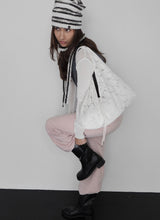 Jeanne Suede Shoulder Bag_Ivory