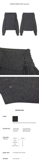カレンコルセットニット charcoal