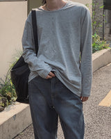 [1+1] Coa Basic U-Neck Long Sleeve T-Shirt