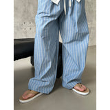 [S/S] ストライプリネンバンディングパンツ (2color)