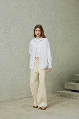 BRIGHT OVERSIZED SHIRT / WHITE