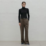 (Z-PT-5465)ESSENTIAL WINTER TUCK WIDE LONG PANTS