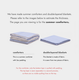 Summer Dust-Free Bamboo Seersucker comforters - Q size