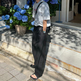 ASCLO Ice Linen Wide Slacks (3color)