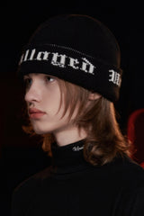 GOTHIC LOGO BEANIE / BLACK