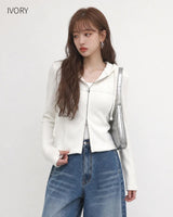 (W's) Side Slit Ribbed Hoodie