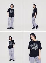 [24SS] LAYER OLD SCHOOL PRINTING SHORT SLEEVE T-SHIRT YELLOW
