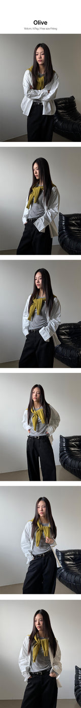 Soft v neck crop cardigan(6color)
