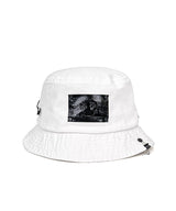 BBD Trapped Smile Denim Bucket Hat (White)