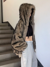 [Unisex] Fur 2way hood zip up(4color)