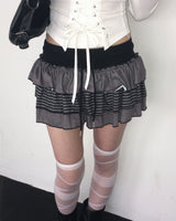 Stripe firll cancan skirt