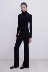 Classic slit Bootcut Pant (BLACK)