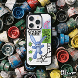 ヒップ 3D ブルー ラビット エポキシ バンパー iPhone ケース