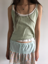Slough punched sleeveless top (3color)