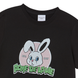 25SS NINETIES RETRO BUNNY WOMAN SHORT SLEEVE T-SHIRT BLACK