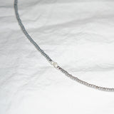 LOVE SKINNY BEADS NECKLACE GREY