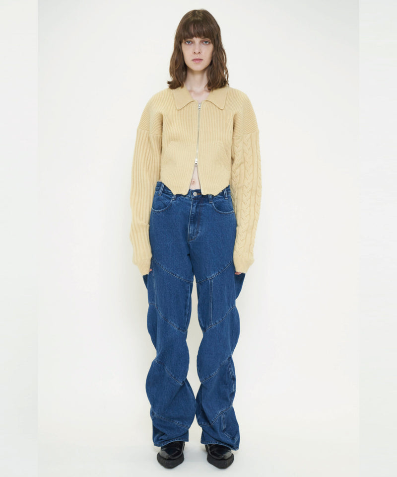 SPIRAL DENIM PANTS