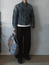 ASCLO Jacquard Denim Zipper Jacket (2color)