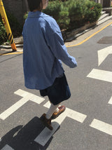 ハチニベーシックチェック長袖シャツ