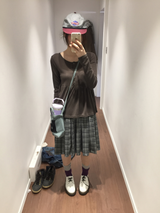 YWD PLAID PLEATS SKIRT (3color)
