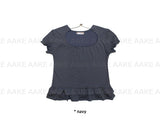 STRIPE HALTER FRILL TEE