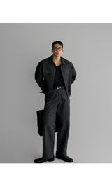 Cathionic cotton pants [Charcoal]