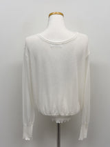 Clips U-neck See-through Knit