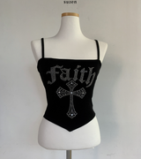hikomi lettering y2k Top (black)