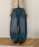 レガサイドカットワイドデニムパンツ