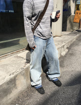 No.1664 cut off washing denim PT