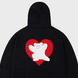 [UNISEX] ベアハートバックプリントフーディー