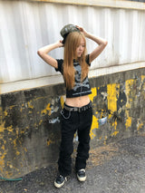 Cyber Black Zip Pants