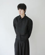 [DOJINOI] MUTE CROP SHIRTS BLACK