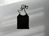 Halter Neck Tank Top(BK)