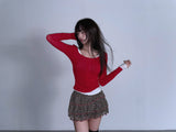  teenage u neck t-shorts (4color)