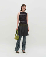 Mesh Layered Sleeveless _ BLACK