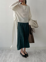 Jacquard flower long skirt