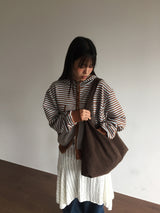 Hopper Suede Shoulder Bag (2color)