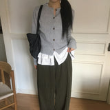 Ason wave line knit cardigan
