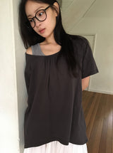 [BAONHAUS] Hironen Button Frill Layered Sleeveless