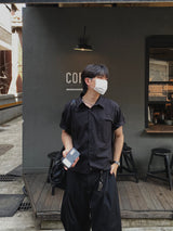 Redan Cropped Roll-Up Short Sleeve Shirt 4C