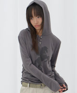 PEGASUS HOODED LONG SLEEVE (CHARCOAL) F26QB049