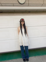 I ♡ U Crochet Cap-Brown