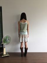 Slough punched sleeveless top (3color)