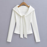 Shoulder Strap Soft Long Sleeve Tee